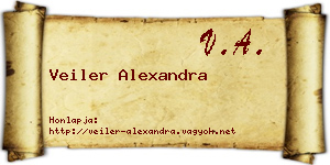 Veiler Alexandra névjegykártya