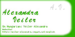 alexandra veiler business card